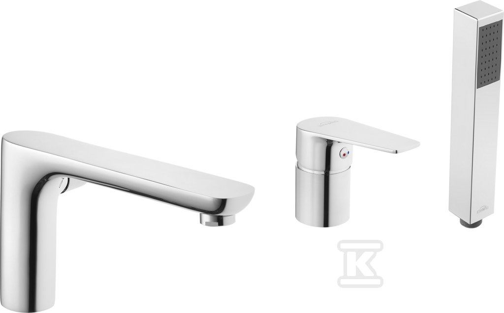 Bateria wannowa 3-otworowa Dokos chrom