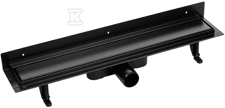 Odpływ liniowy BASSO przyścienny 90 cm, czarny