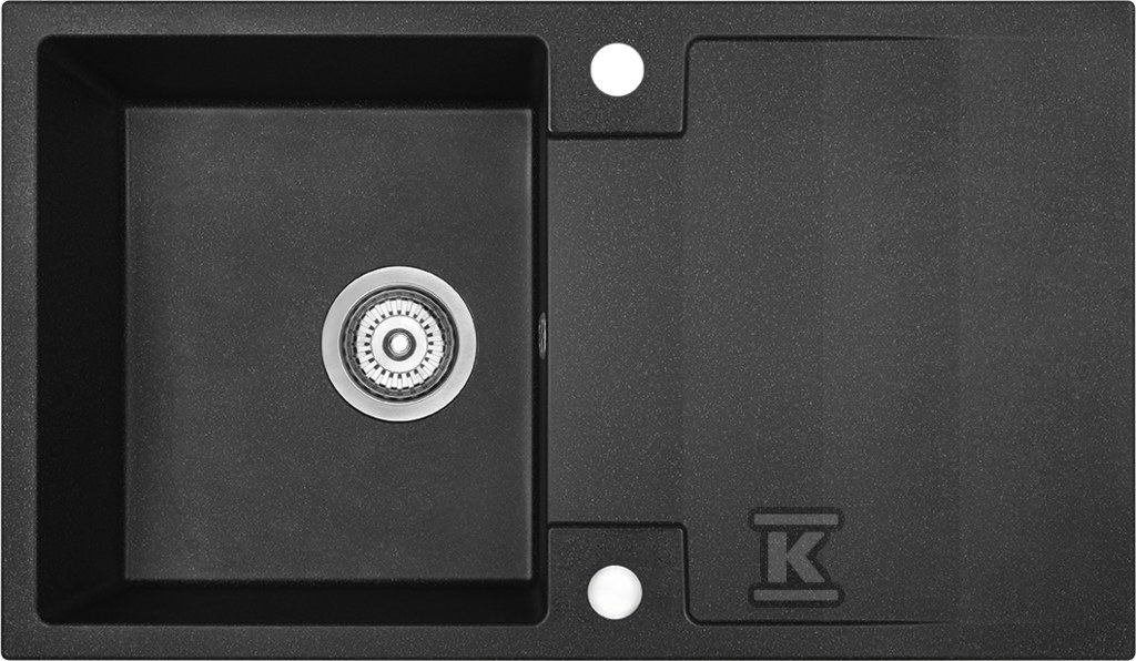 Zlew granitowy RAB 1 komorowy z ociekaczem 44x76cm z syfonem