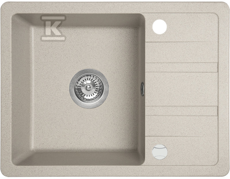 Zlew granitowy STELLA 1 komorowy z półociekaczem 44x58cm z syfonem