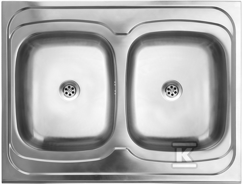 60 ZLEW NAKŁADANY 2 KOM.60X80CM Z SYFO.