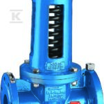 Regulator ciśnienia. Wykonany z żeliwa. Przyłącza kołnierzowe DN 65