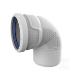 Kolano AS Plus dn 90/87 kolor szary, kanalizacja niskoszumowa