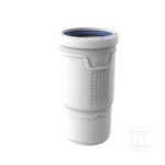 Mufa z wydłużonym kielichem AS Plus dn 90 kolor szary, kanalizacja niskoszumowa