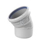 Kolano AS Plus dn 125/30 kolor szary, kanalizacja niskoszumowa