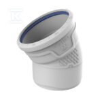 Kolano AS Plus dn 160/30 kolor szary, kanalizacja niskoszumowa