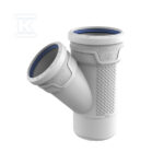 Trójnik AS Plus dn 110x90/45 kolor szary, kanalizacja niskoszumowa