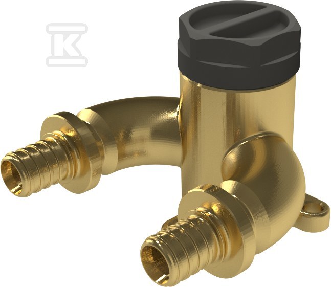 2509286000.jpg Kolano ścienne mosiężne z uszami typu U GW ultraLINE - 20 Rp1/2" L = 41 mm - obrazek 1