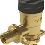 Kolano ścienne mosiężne z uszami GW ultraLINE - 16 Rp1/2" L = 52.5 mm