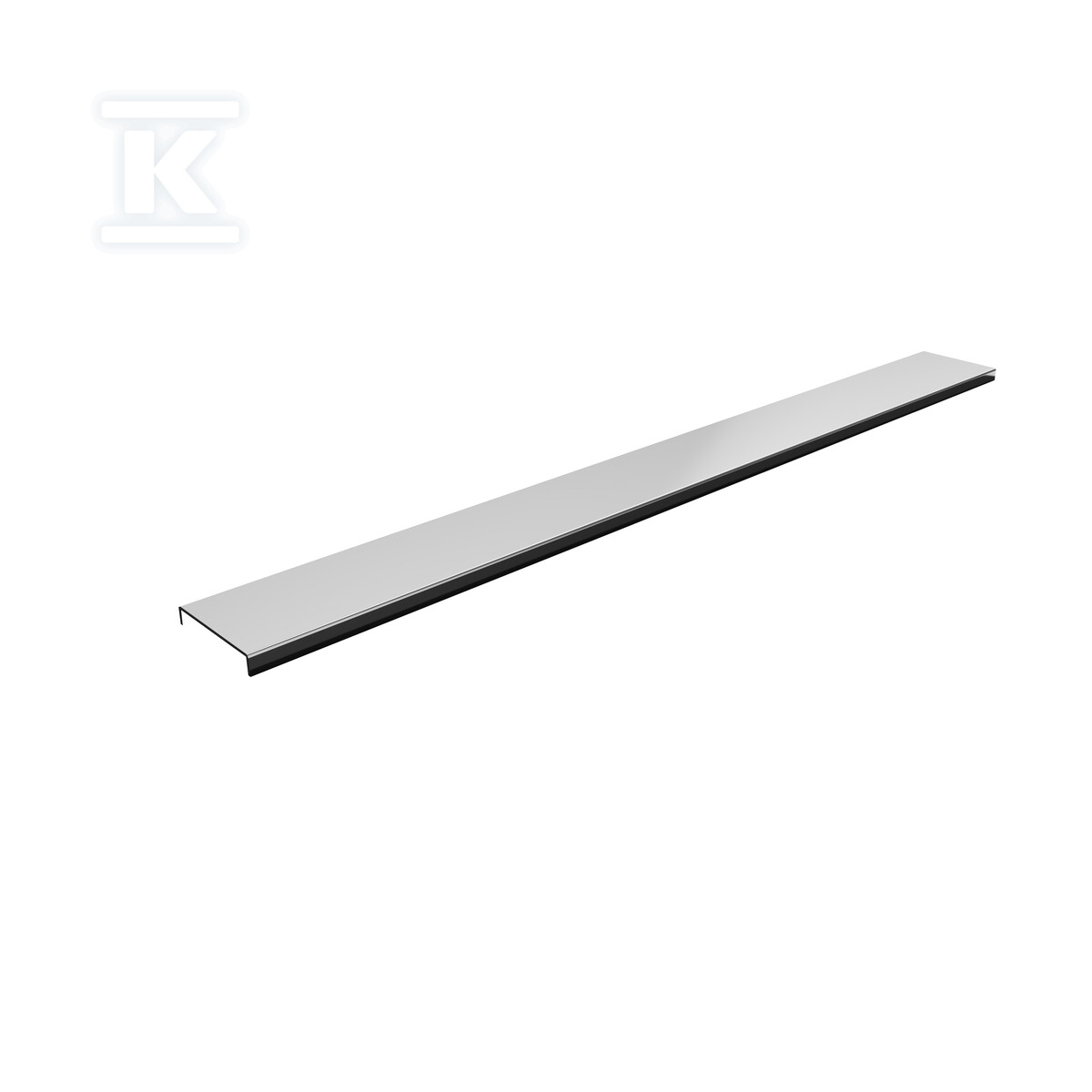 Maskownica Steel 2w1 (do zabudowy płytkami i pełna) 120x8 cm, prostokątna dla serii Base Range i Base Range Low