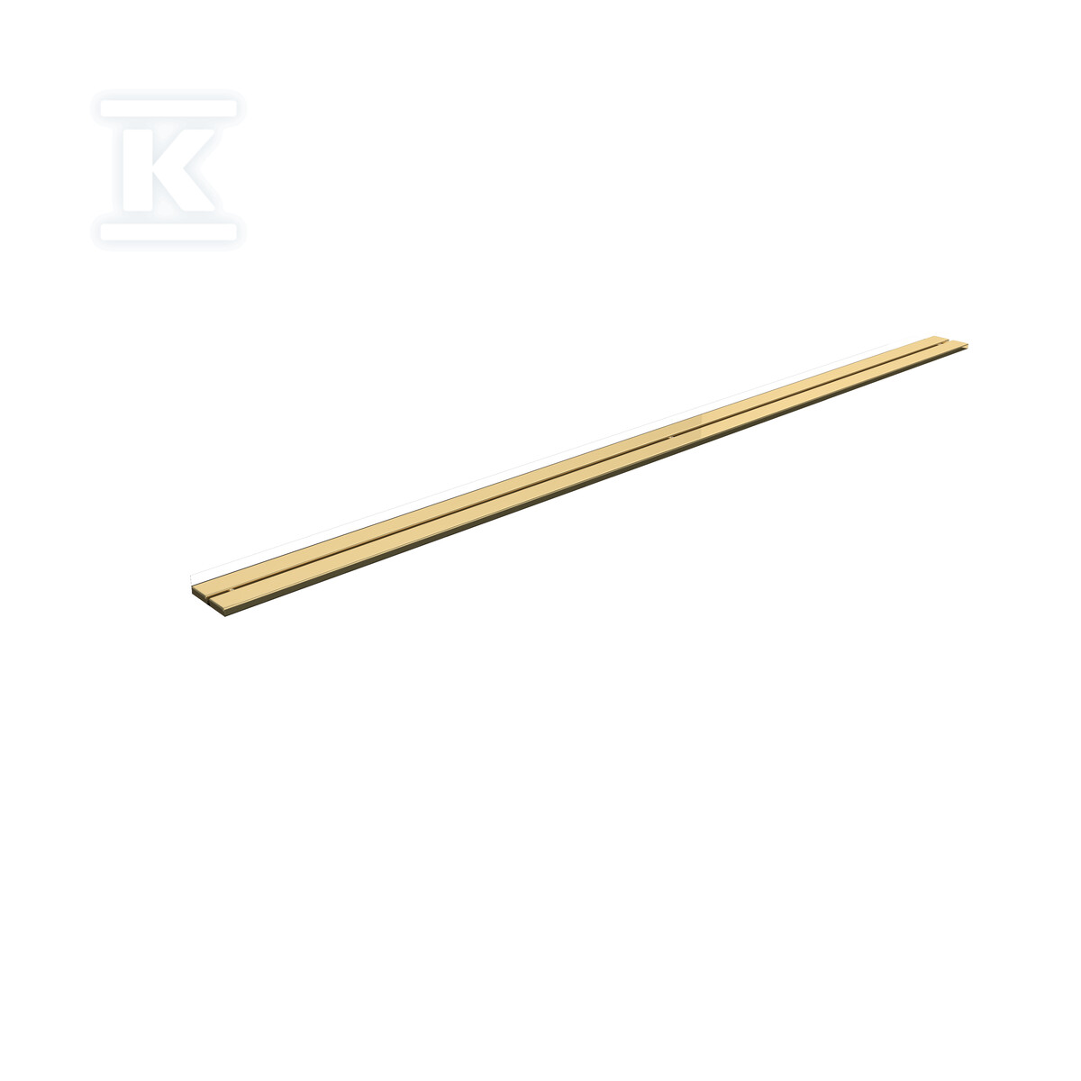 Maskownica Gold Slim dUO 2w1 (połysk i szczotka) 120x3 cm, prostokątna dla serii Slim range i Slim Range Low