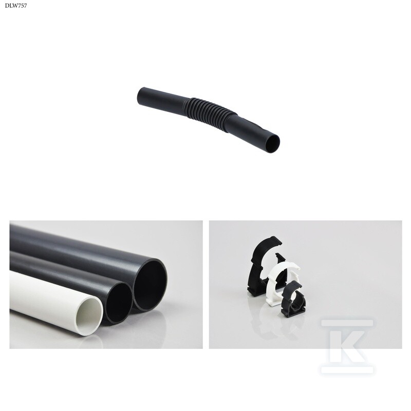 RURA CZARNA UV,RL 28+UCHW.I ZŁĄCZKI UV