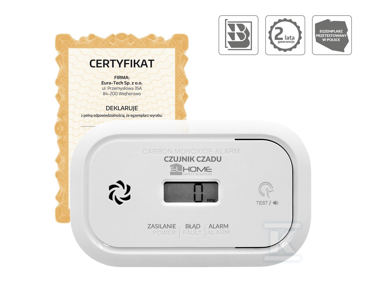 CZUJNIK CZADU "EL HOME" CD-17A2V2300/B