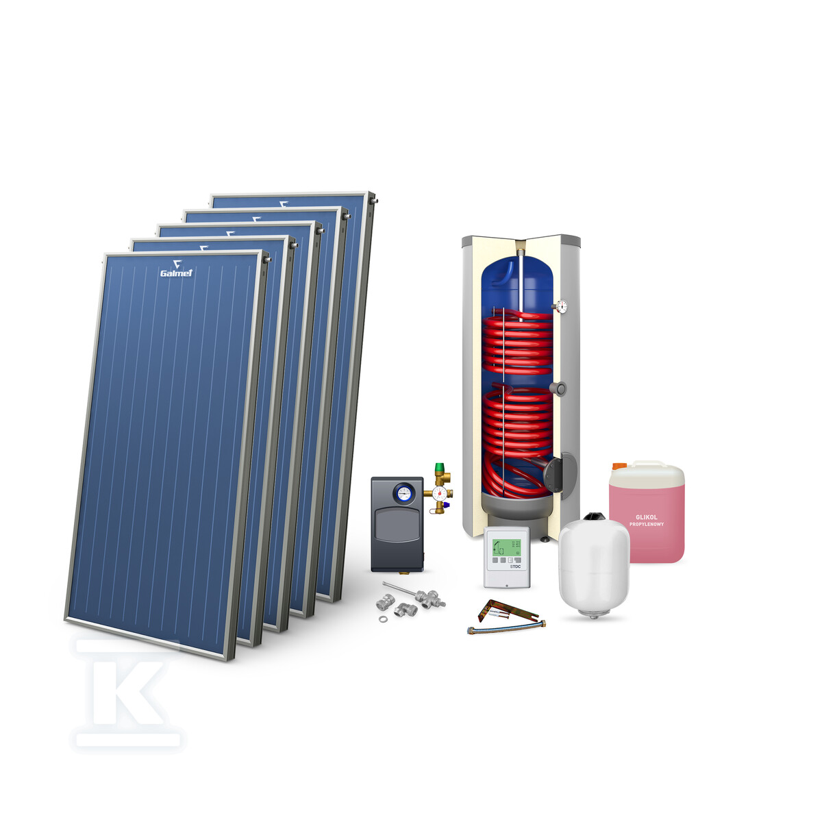 Plik pobrany ze strony Hurtowni Onninen https://onninen.pl Zestaw solarny PREMIUM MAXI PLUS AL (5XKSG 21 GT, wymiennik 500L skay) - obrazek 1