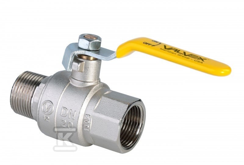 Plik zosta³ pobrany z http://www.onnshop.pl Zawór kulowy do gazu niklowany z dźwignią aluminiową (DAI) (wersja N-W) ORION 3/4" - obrazek 1