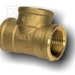 Trójnik mosiężny HELA-T 32x32/90 GW 5/4" PN10, do rur preizolowanych Pex/PE, oznaczenie: T 32