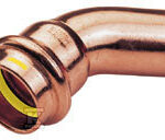 ŁUK JEDNOKIEL. 45ST  22MM B PRESS GAS