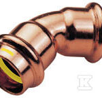 ŁUK DWUKIELICH. 45ST  22MM B PRESS GAS