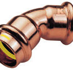 ŁUK DWUKIELICH. 45ST  28MM B PRESS GAS