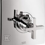 Bateria termostatowa Hansgrohe Axor Citterio podtynkowa High Flow, element zewnętrzny, pokrętło krzyżowe chrom 39716000