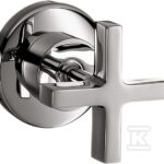 Zawór odcinający Hansgrohe Axor Citterio podtynkowy z uchwytem krzyżowym, element zewnętrzny DN15 / 20 chrom 39965000