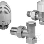 Zestaw termostatyczny kątowy duży VECTOR MAX (ZT22FK15, GZ05, ZO-K-15) niklowany 1/2"
