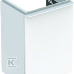 Szafka pod umywalkę kompaktową Smyle Square B44.2 cm, H61.7 cm, T35.6 cm, z jednymi drzwiami, z zawiasem po prawej stronie, biały