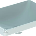 Umywalka Variform wpuszczana w blat, prostokątna, B55 cm, H17.8 cm, T40 cm, bez przelewu, bez otworu na baterię