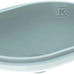 Umywalka podblatowa Variform, eliptyczna, B62.5 cm, H18 cm, T49 cm, bez przelewu, bez otworu na baterię