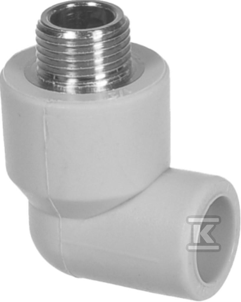 Kolano PP 90st z GZ mosiężnym 32/3/4" Kolano PP 90st z GZ mosiężnym 32/3/4"