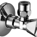 Zawór kątowy Sanland 1/2" chrom z nakrętka