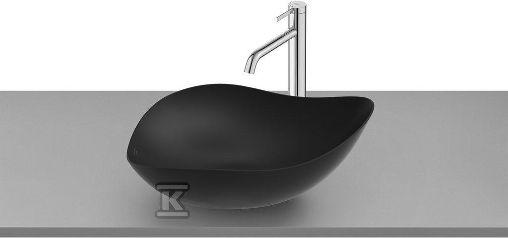 Umywalka OHTAKE blatowa 54x37,5x18,5 cm CZARNY MAT