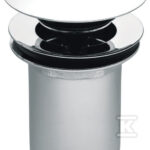 Zawór spustowy Rotondo do umywalek bez przelewu, chrom