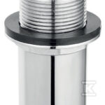 Zawór spustowy uniwersalny do umywalek bez przelewu, wysoki, chrom