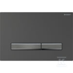 Przycisk spłukujący Sigma50, przedni, czarny chrom, przyciski: czarny chrom