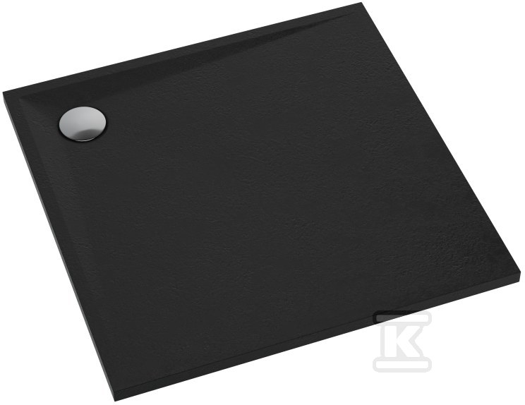 Plik zosta³ pobrany z http://www.onnshop.pl Brodzik kompozytowy 3.460/C/ST Stabilsound Plus Black Stone 80x80x3 cm "Etrusco", kwadratowy z syfonem z grzybkiem czarny mat - obrazek 1
