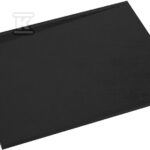 Brodzik kompozytowy 3.472/C/ST Stabilsound Plus Black Stone 80x90x3 cm "Etrusco", prostokątny z syfonem z grzybkiem czarny mat