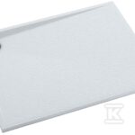 Brodzik kompozytowy 3.468/B/ST Stabilsound Plus White Stone 70x80x3 cm "Etrusco", prostokątny z syfonem z grzybkiem biały mat