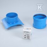 HS-Komplet montażowy SN12 do rur głównych DN/OD 200-2400, podłączenie DN/OD 110, SDR 34, kolor niebieski