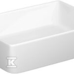 Umywalka nablatowa City 50 prostokątna z ceramicznym korkiem