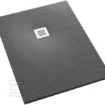 Brodzik kompozytowy 3.3131/S/ST-M2 Stabilsound Plus Grey Stone 100x180x4 cm "Kalait", prostokątny z maskownicą M2