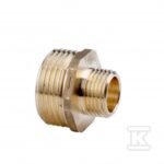 Nypel redukcyjny mosiężny 5/4"x1" żółty