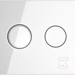 Przycisk spłukujący pneumatyczny Accento Circle szkło białe