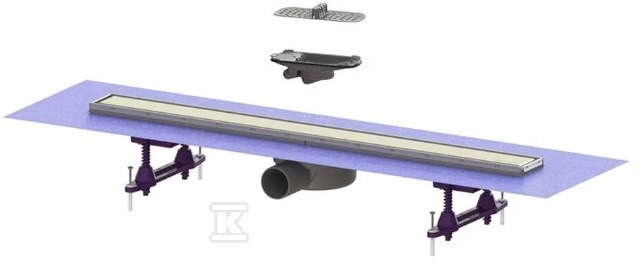 Plik zosta³ pobrany z http://www.onnshop.pl Odpływ prysznicowy Linearis Compact L=650mm z sitkiem i syfonem Multistop - obrazek 1