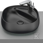 Umywalka nablatowa Beyond 430x430 FINECERAMIC ® onyx