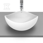 Umywalka nablatowa RUY Ohtake 37,5x37,5x17,5cm biały połysk