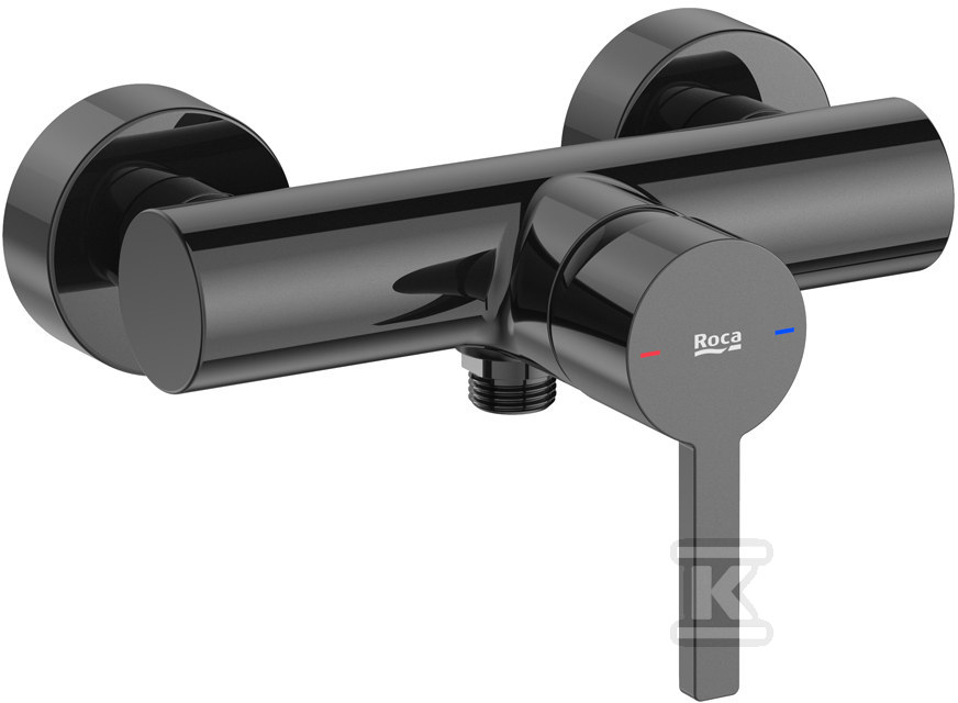Plik zosta³ pobrany z http://www.onnshop.pl Bateria Naia Black prysznicowa ścienna bez zestawu - obrazek 1