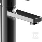 Bateria Naia Black umywalkowa Cold Start, bez korka