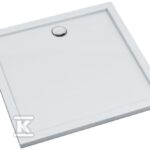 Brodzik akrylowy Standard Plus "Caspar New" 90x110x4,5 cm, prostokątny z odpływem na środku krótkiego boku