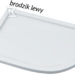 Brodzik kompozytowy Stabilsound Plus "Corrina" 85x120x5 cm R55, asymetryczny
